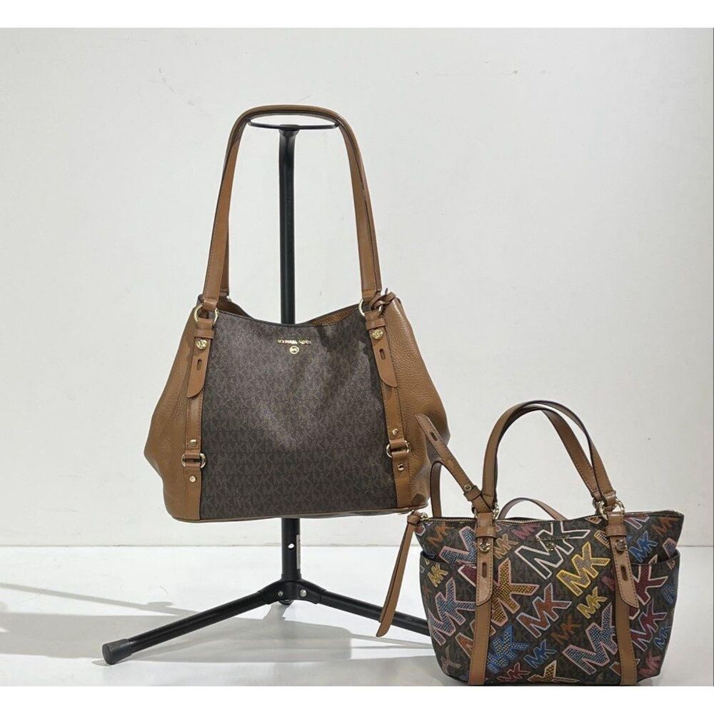 2 Authentic Michael Kors Sullivan Tote & Carrie Large Logo Shoulder Bag